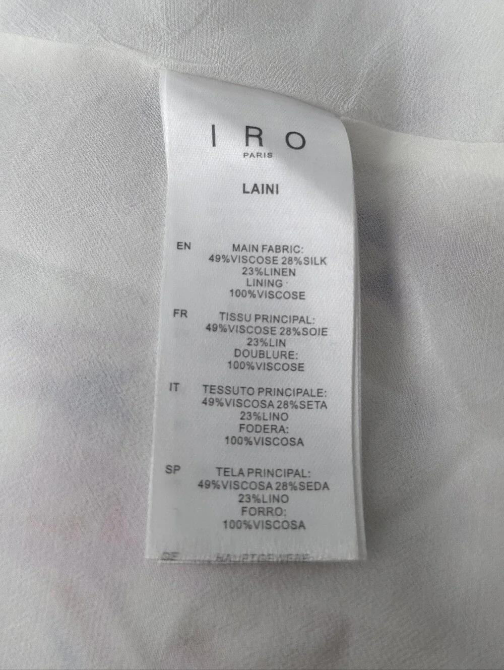 IRO Linen Blend Vneck Watercolor Floral-Print Midi Dress - Picture 8 of 12